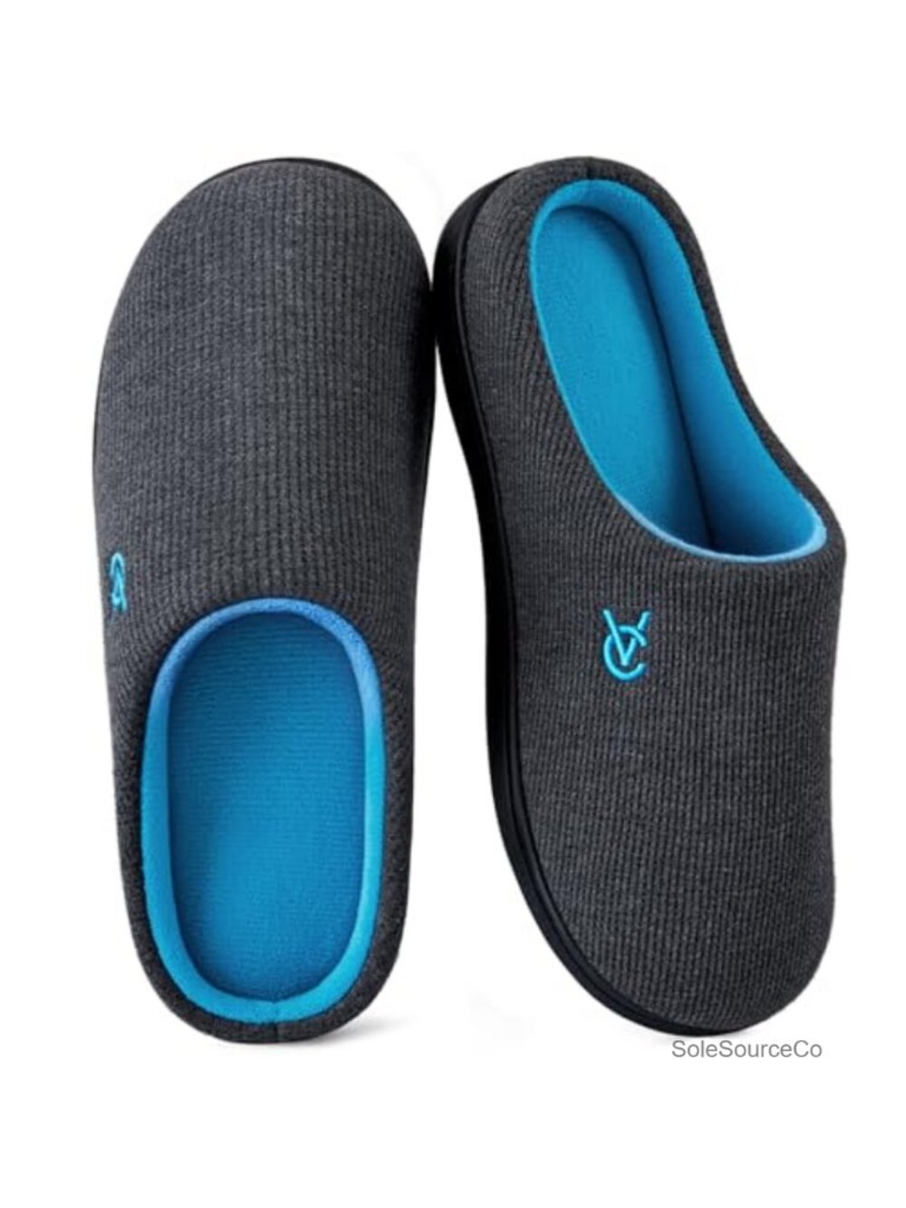 VeraCosy Womens Two-Tone Slippers Memory Foam Indoor Outdoor